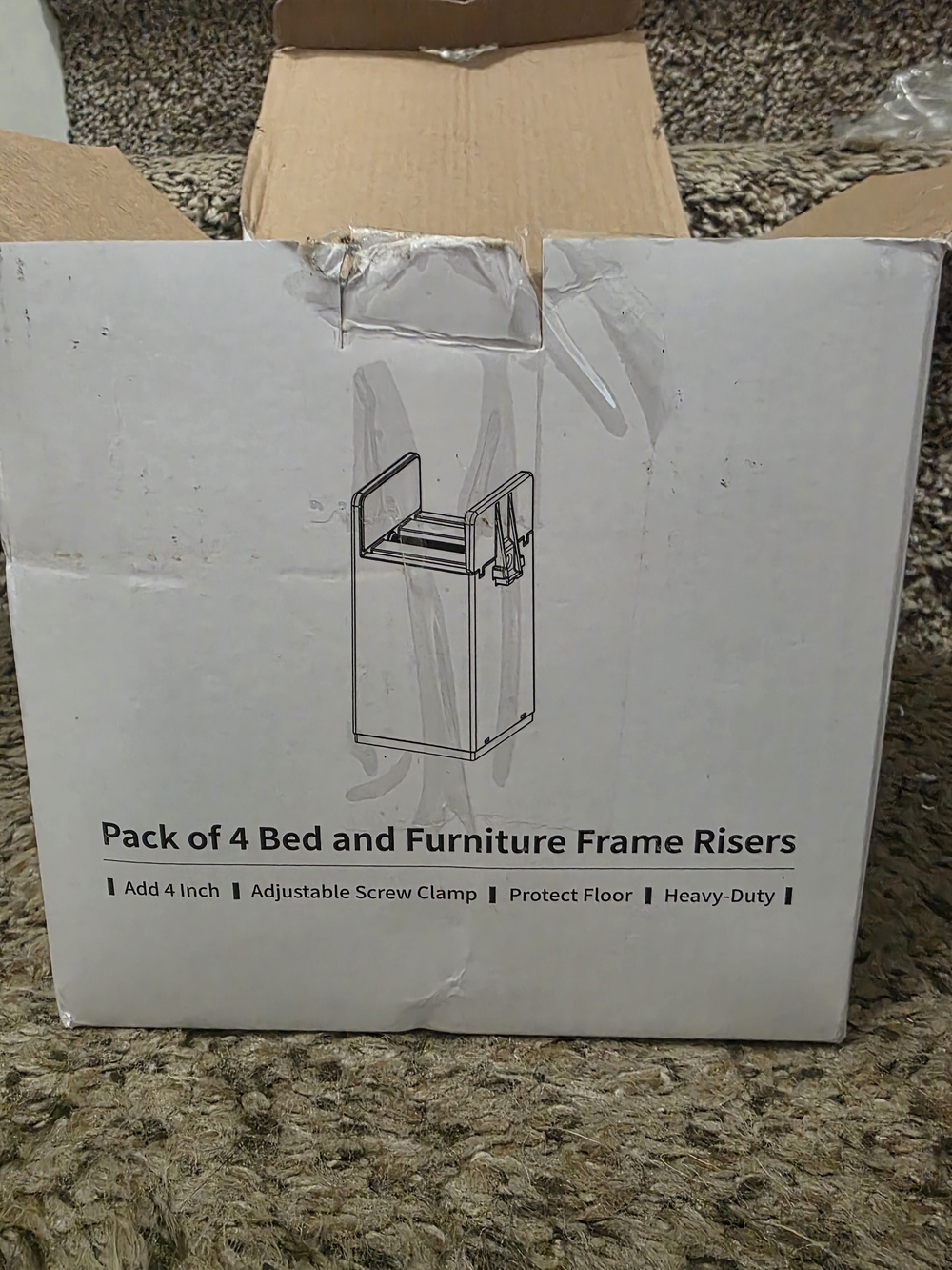 Pack of 4 Bed and Furniture Frame Risers
